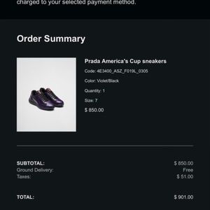 Purple Prada sneakers